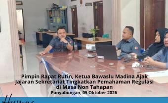Ketua Bawaslu Madina Pimpin Rapat dalam Kantor (RDK)