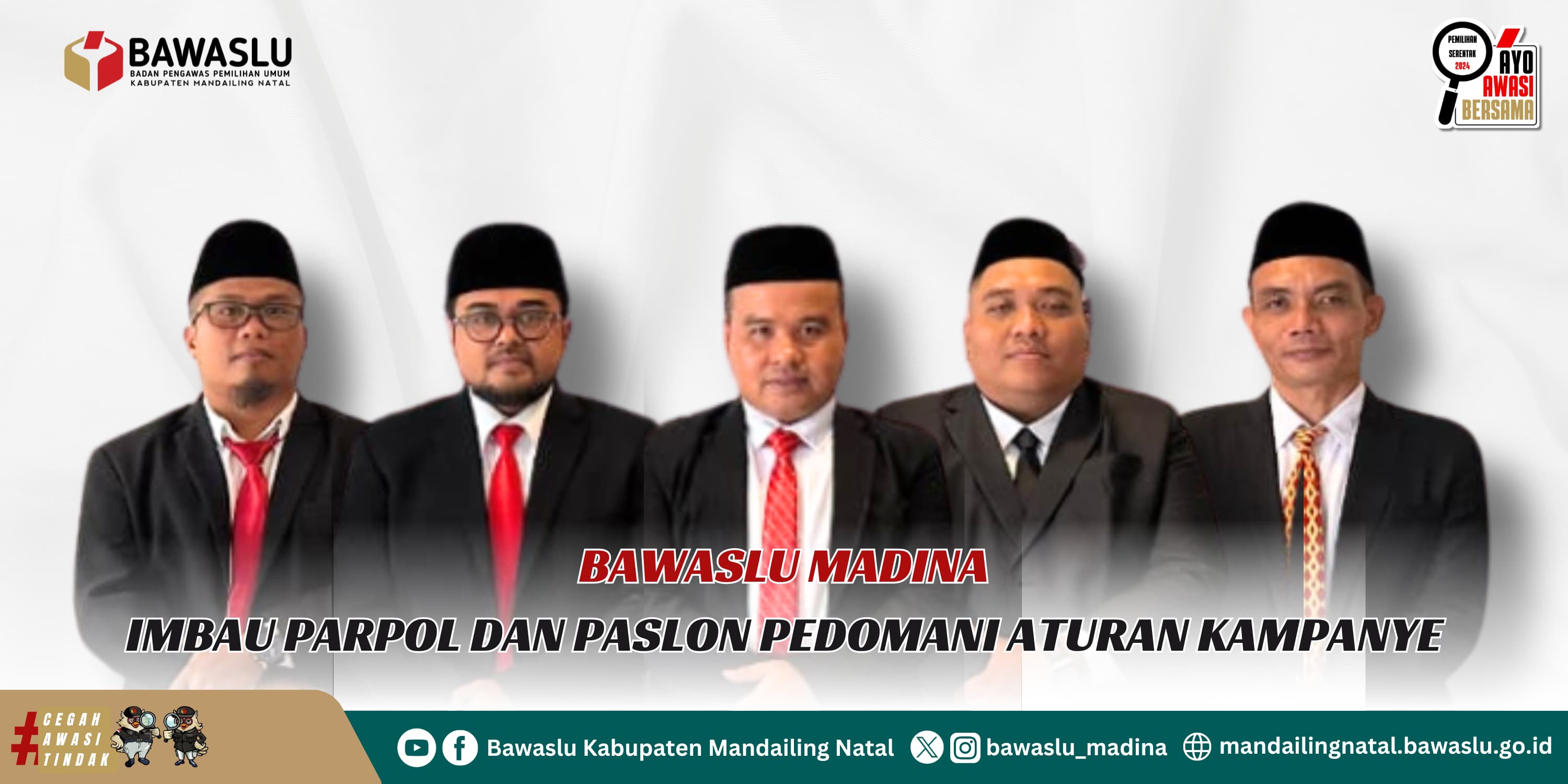 Bawaslu Madina Imbau Parpol dan Paslon Pedomani Aturan Kampanye