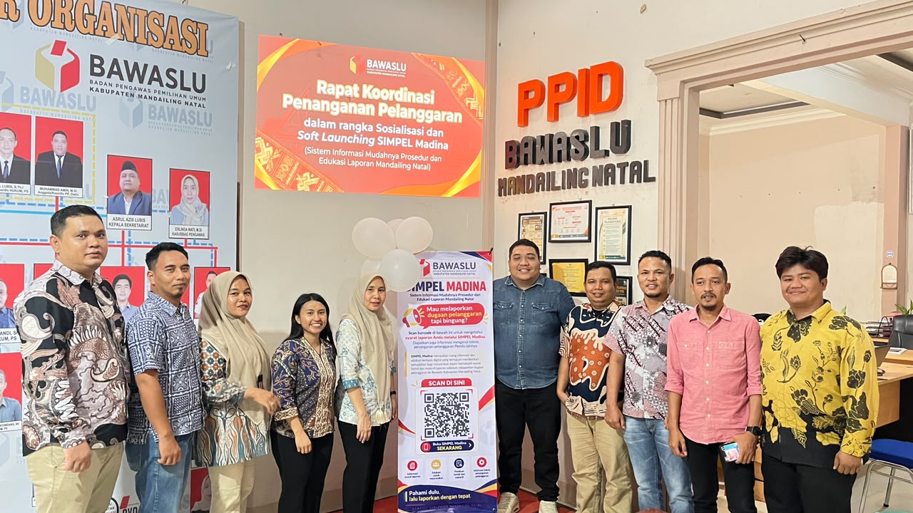 Sosialisasi dan Soft Launching SIMPEL Madina, Permudah Masyarakat Akses Informasi Penanganan Pelanggaran Pemilu
