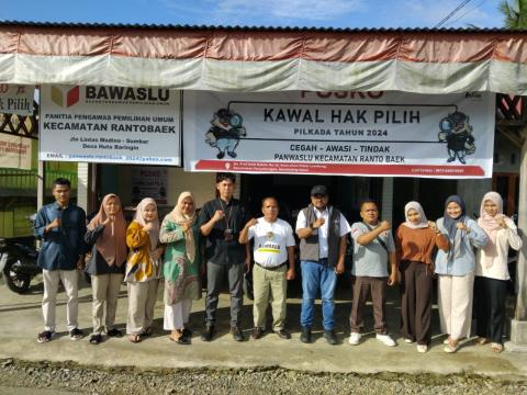 Patroli Kawal Hak Pilih di Ranto Baek, Bawaslu Madina Ingatkan Jajaran Perhatikan Pemilih di Wilayah Perbatasan Provinsi 