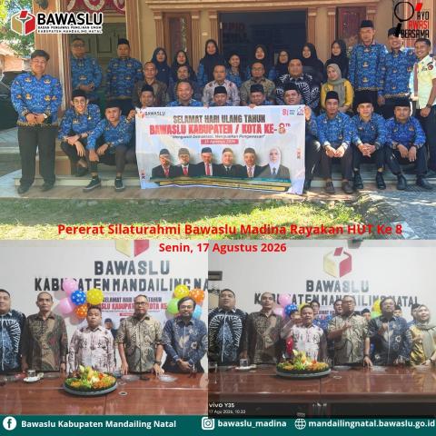 Bawaslu Madina Rayakan Ulang Tahun ke 8