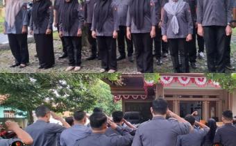 Ketua Bawaslu Mandailing Natal Memimpi Apel Rutin. Senin, 3 Agustus 2026