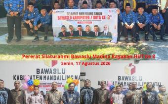 Bawaslu Madina Rayakan Ulang Tahun ke 8