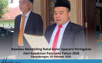 Bawaslu Mandailing Natal Gelar Upacara Peringatan Hari Kesaktian Pancasila Tahun 2026